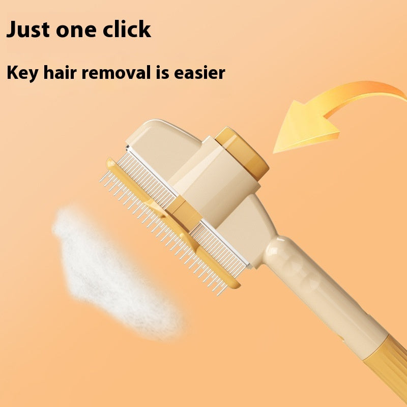 Professional Self-Cleaning Pet Grooming Comb - Flea & Loose Hair Remover for Cats & Dogs