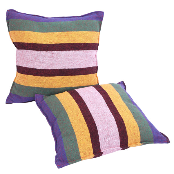Rainbow Canvas Hanging Rope Chair with Pillows & Cotton Belt | Lymiu