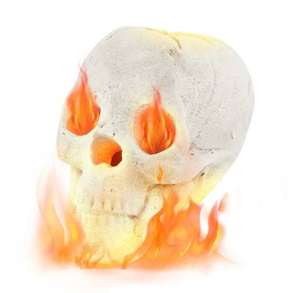 Realistic Ceramic Human Skull Fire Pit Halloween Decoration | LYMIU