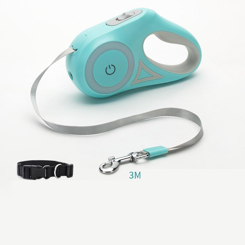 Retractable Dog Leash and Collar Set with Spotlight | LYMIU