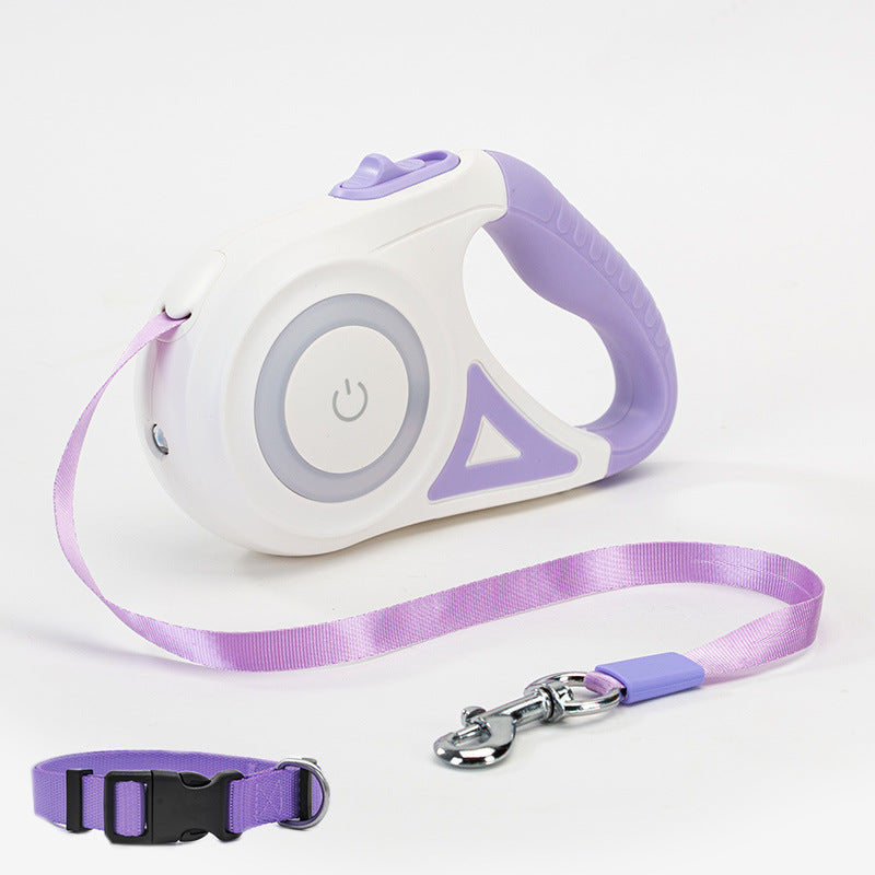 Retractable Dog Leash and Collar Set with Spotlight | LYMIU