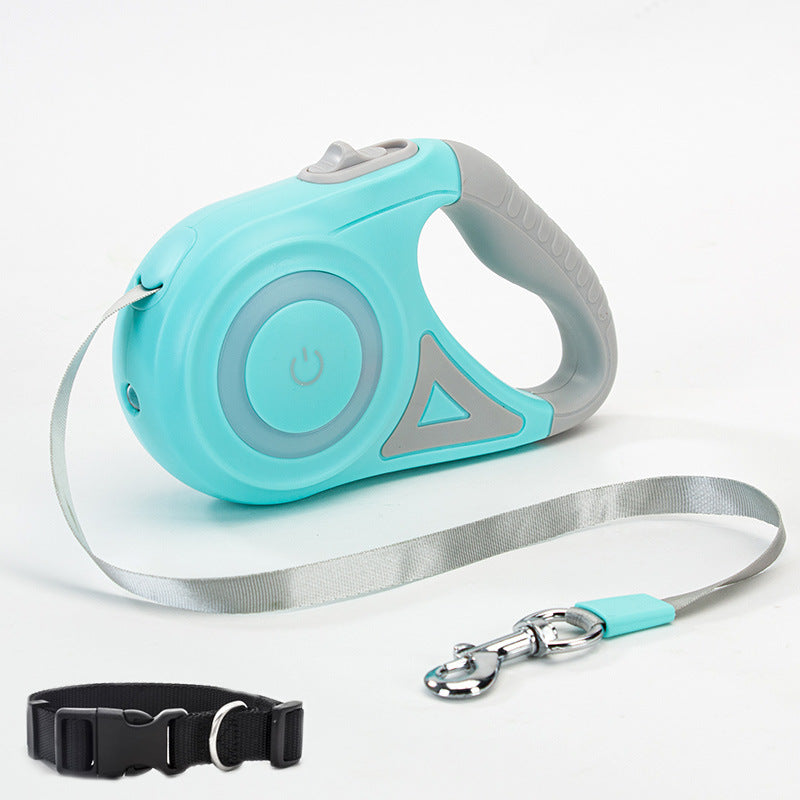 Retractable Dog Leash and Collar Set with Spotlight | LYMIU