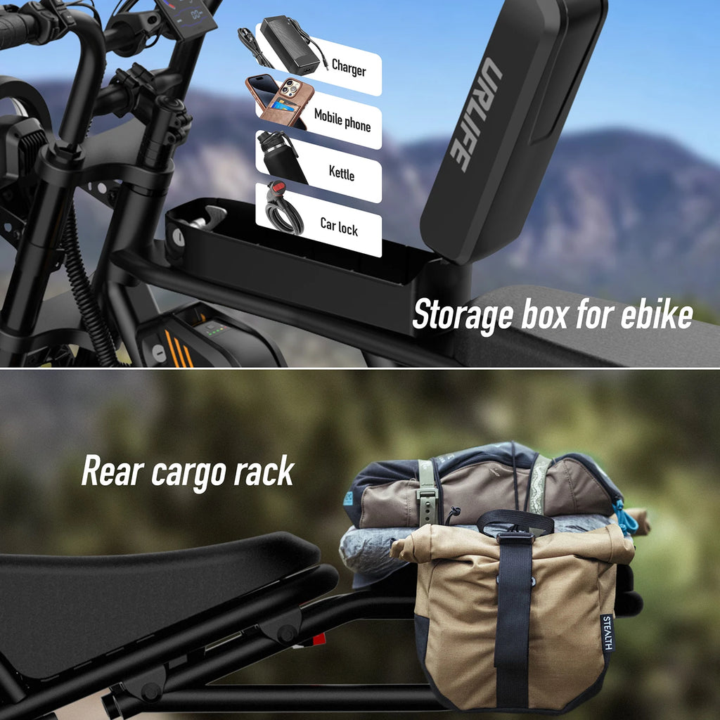URLIFE T2 Adult E-Bike | 20-Inch Fat Tire Electric Bicycle