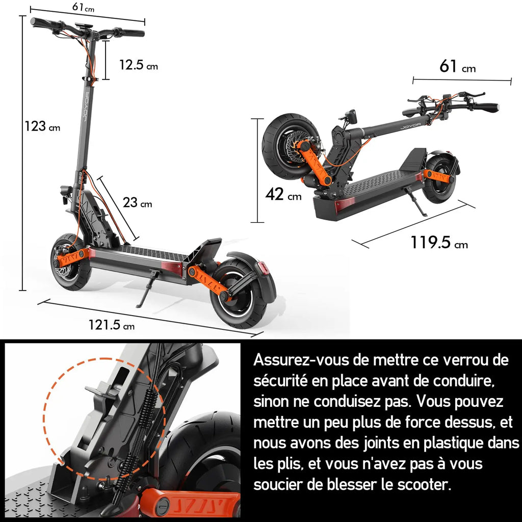 JOYOR S5-Z Electric Scooter 600W 48V 13AH 10 Inch Folding Off-road Sport Electric Scooters 30-45km Range JOYOR S Series EScooter