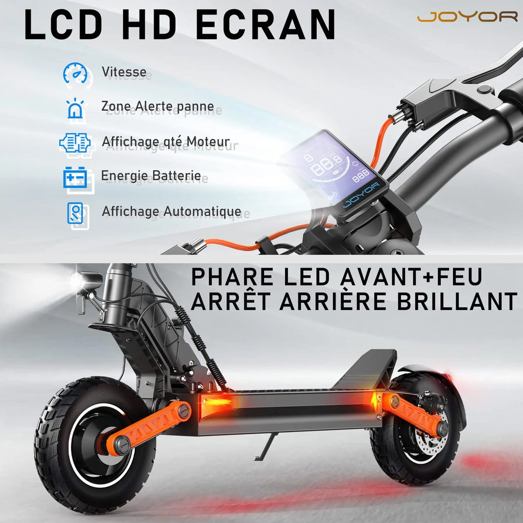 JOYOR S5-Z Electric Scooter 600W 48V 13AH 10 Inch Folding Off-road Sport Electric Scooters 30-45km Range JOYOR S Series EScooter