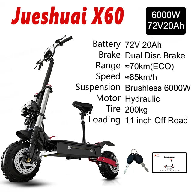 Jueshuai Powerful Electric Scooter - 11-Inch Foldable E-Scooter for Adults-lymiu