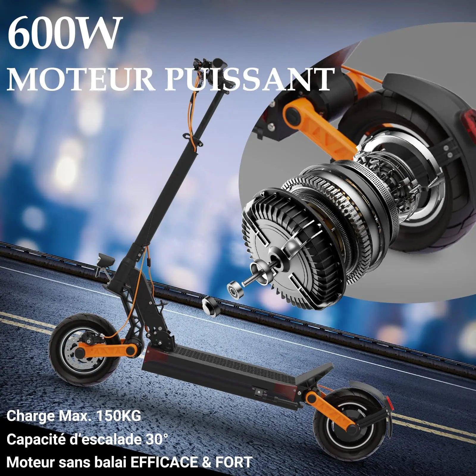 JOYOR S5-Z Electric Scooter 600W 48V 13AH 10 Inch Folding Off-road Sport Electric Scooters 30-45km Range JOYOR S Series EScooter