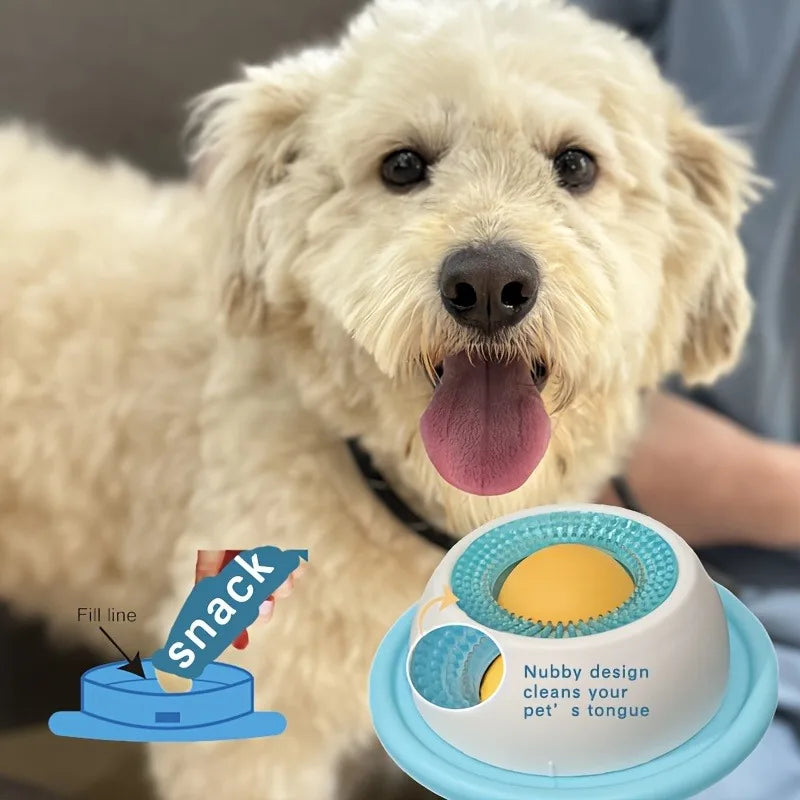 Interactive Pet Lick Mat Yogurt Licking Plate Slow Feeder Dogs Cats Durable Material Promotes Dental Health Mental Stimulation