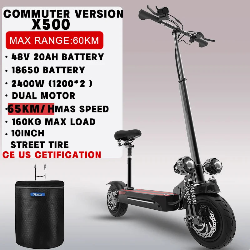 Jueshuai Powerful Electric Scooter - 11-Inch Foldable E-Scooter for Adults-lymiu