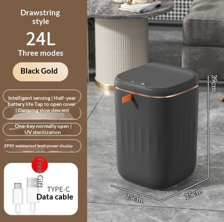 Smart Sensor Trash Can with Lid - Automatic Touchless Dustbin for Home & Office
