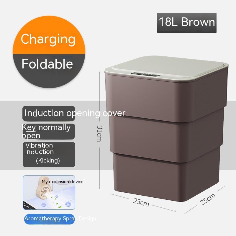 Smart Sensor Trash Can with Lid - Automatic Touchless Dustbin for Home & Office