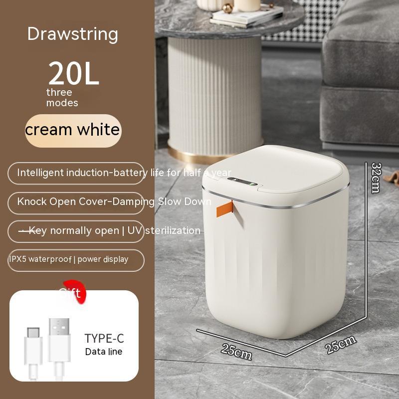 Smart Sensor Trash Can with Lid - Automatic Touchless Dustbin for Home & Office