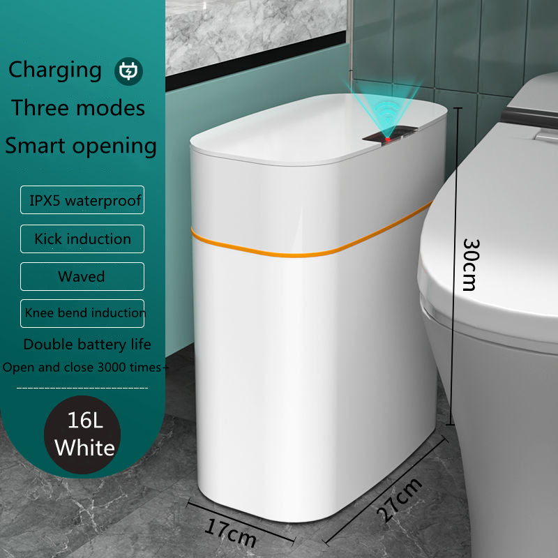 Smart Sensor Trash Can with Lid - Automatic Touchless Dustbin for Home & Office
