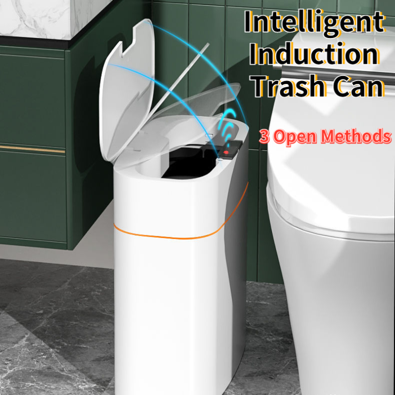 Smart Sensor Trash Can with Lid - Automatic Touchless Dustbin for Home & Office