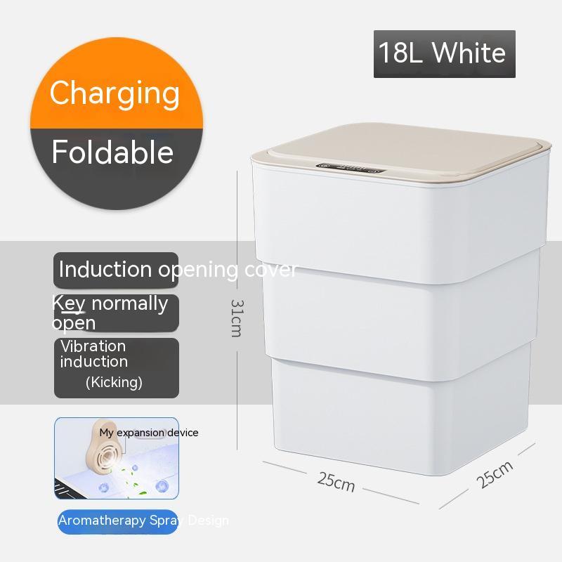 Smart Sensor Trash Can with Lid - Automatic Touchless Dustbin for Home & Office