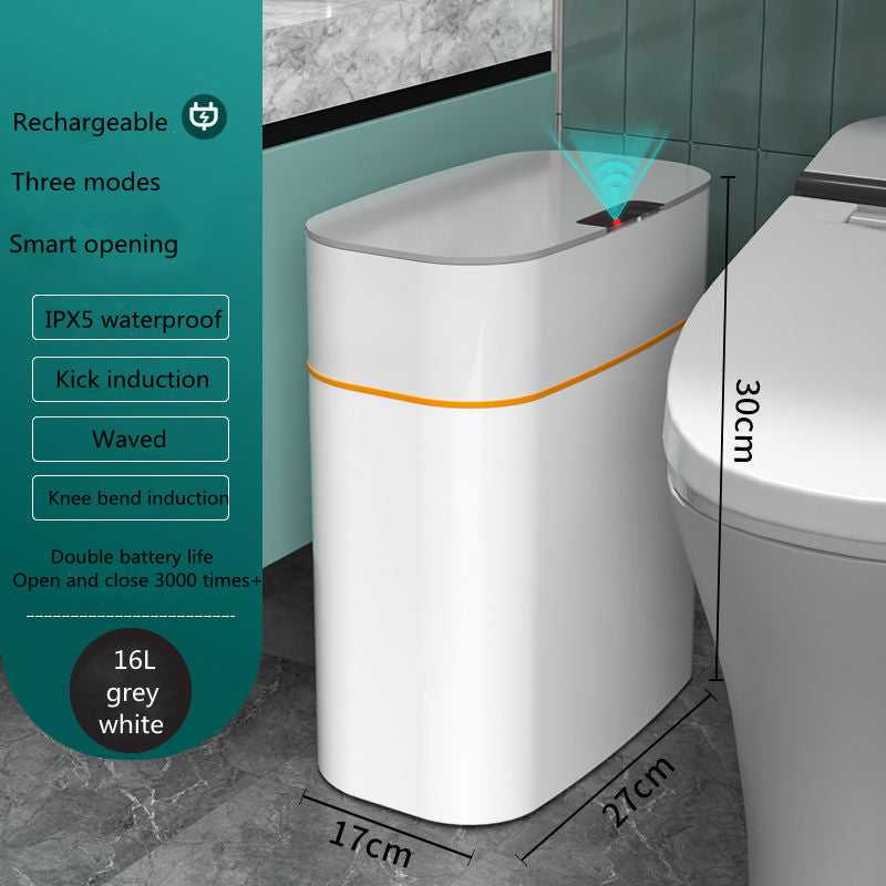 Smart Sensor Trash Can with Lid - Automatic Touchless Dustbin for Home & Office