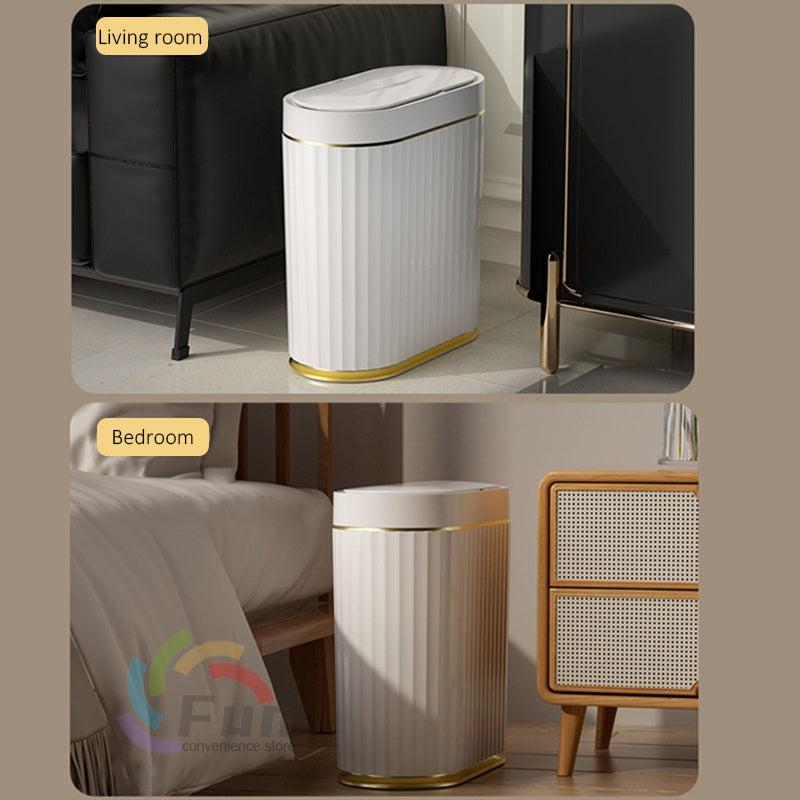 Smart Sensor Trash Can with Lid - Automatic Touchless Dustbin for Home & Office