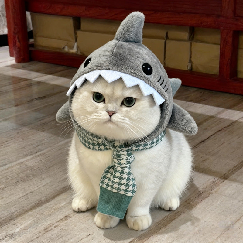 Warm Pet Cat Shark Headgear | LYMIU