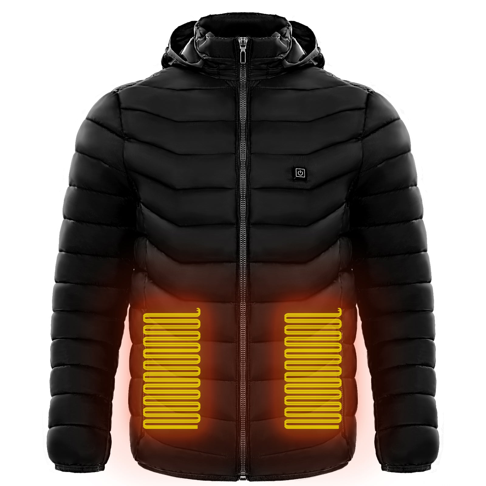 Men's Heated Puffer Jacket with 9 Heating Zones - Electric Insulated Hooded Coat-lymiu