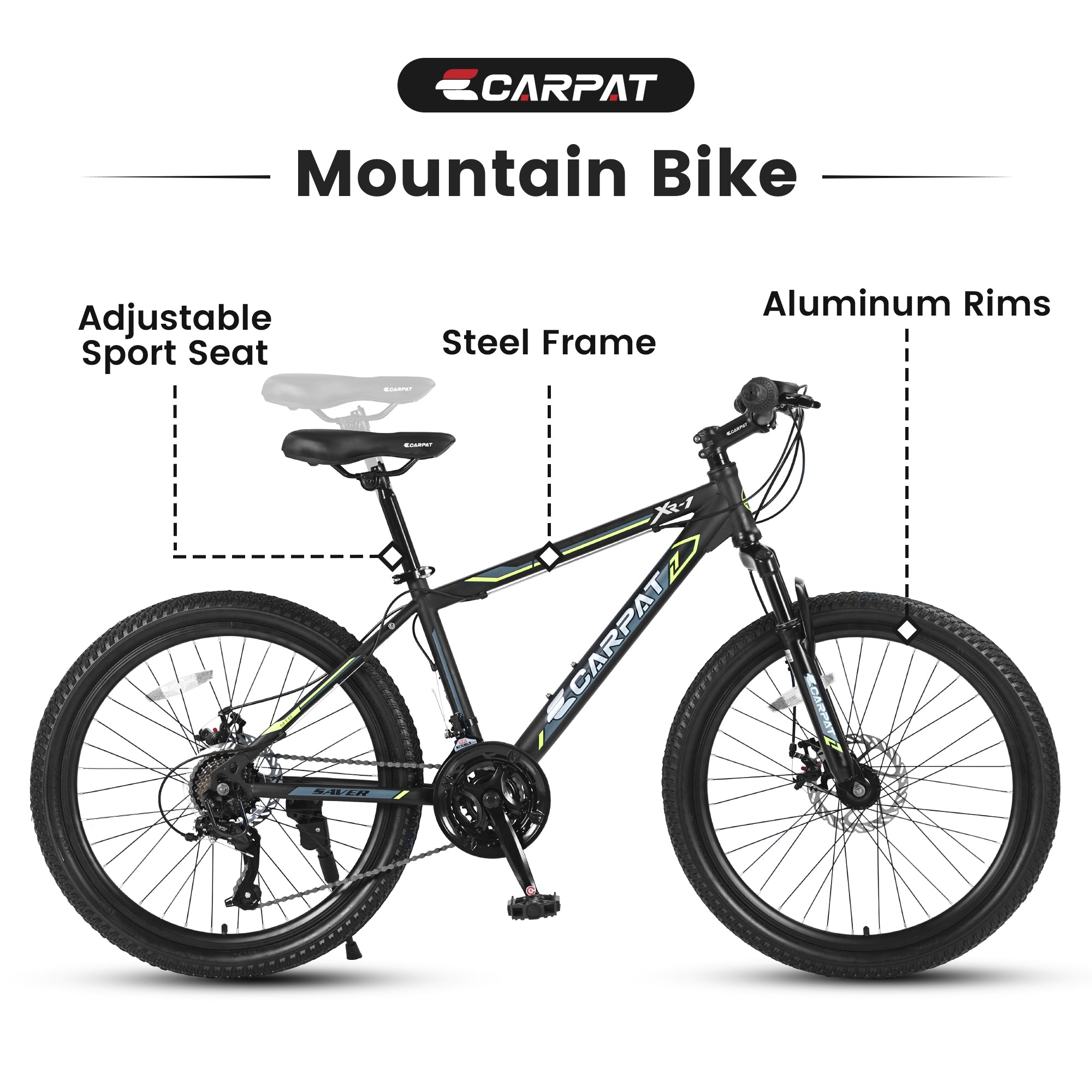 A26207 26-Inch Full-Suspension 21-Speed Mountain Bike, Unisex.lymiu