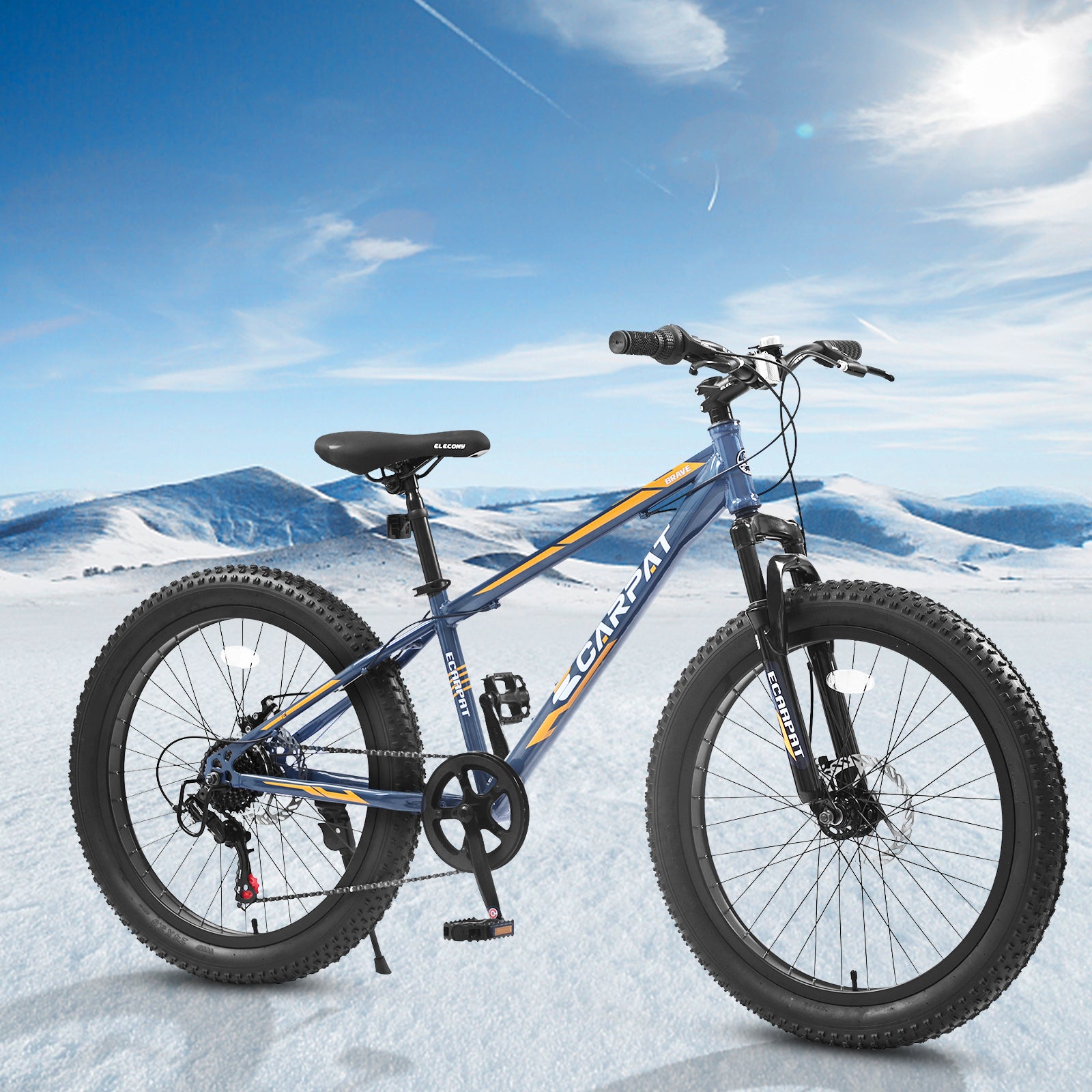 Elecony 24-Inch 7-Speed Fat Tire Mountain Bike, Dual Disc Brake-lymiu