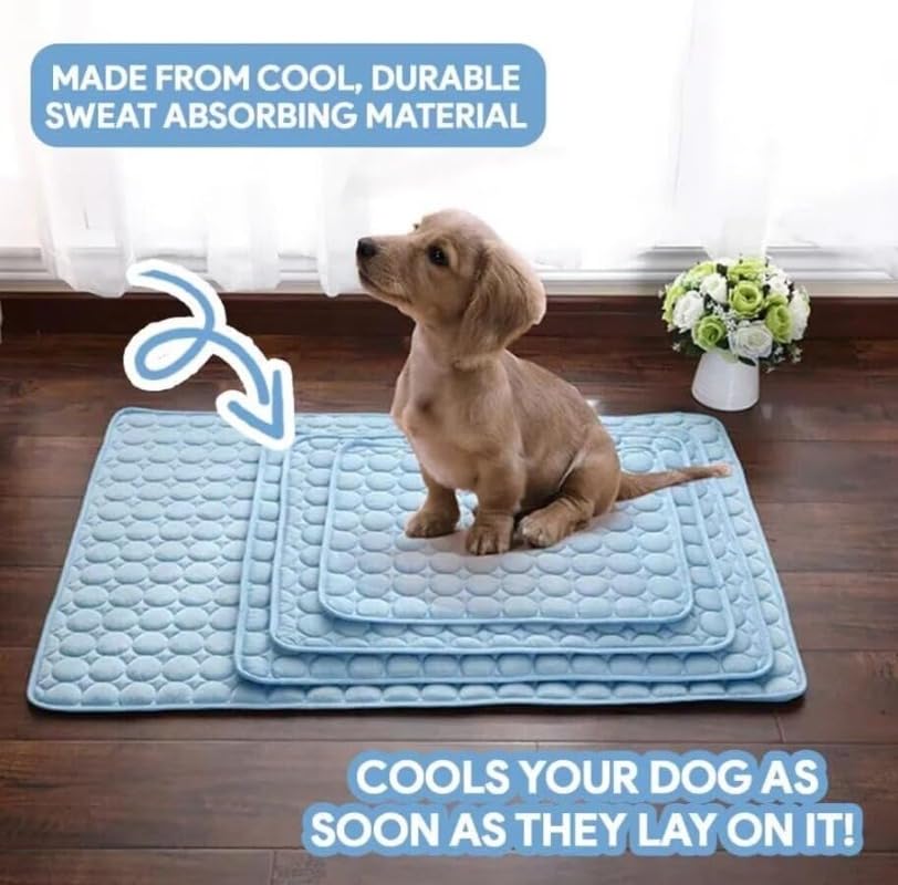 Breathable Pet Ice Silk Cooling Pad & Anti-Slip Summer Dog Bed Mat-lymiu