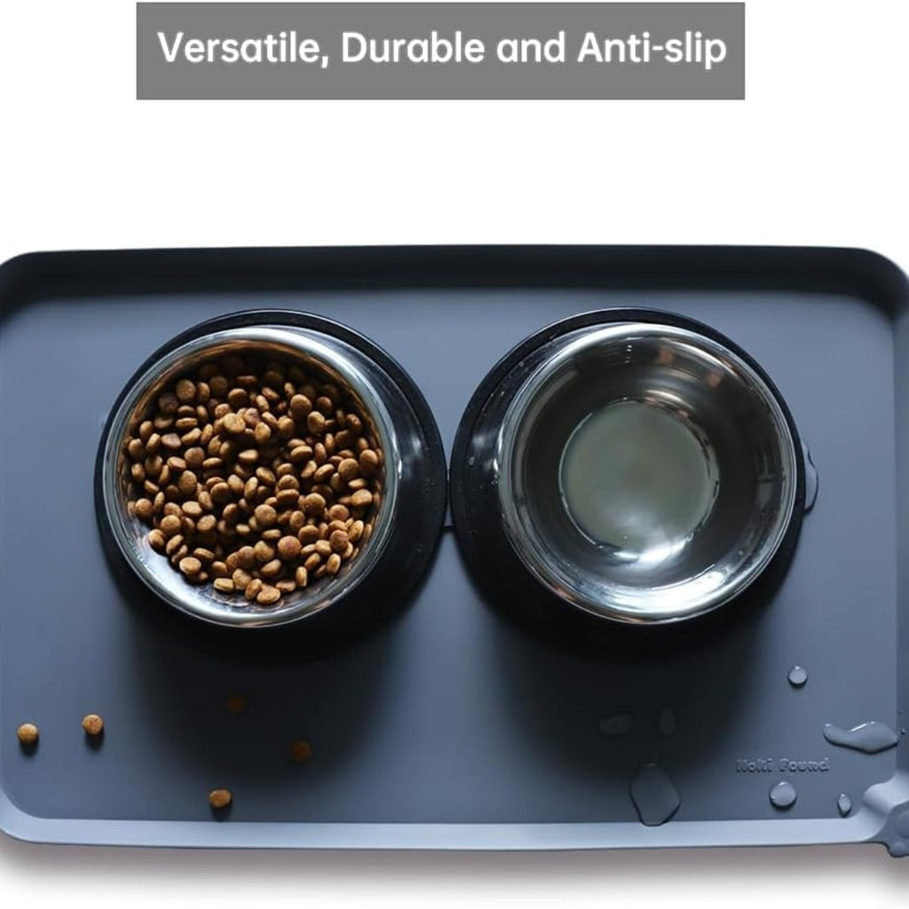 Waterproof Silicone Pet Feeding Mat with High Lips - Non-Slip Dog & Cat Food Mat-lymiu