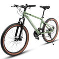 24-Inch Mountain Bike for Teenagers – 21-Speed, High-Carbon Steel Frame, Disc Brakes-lymiu