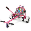 Hoverboard Go-Kart Seat Attachment | Fits 6.5" to 10" Hoverboards, Adjustable Off-Road Frame (Pink)=lymiu