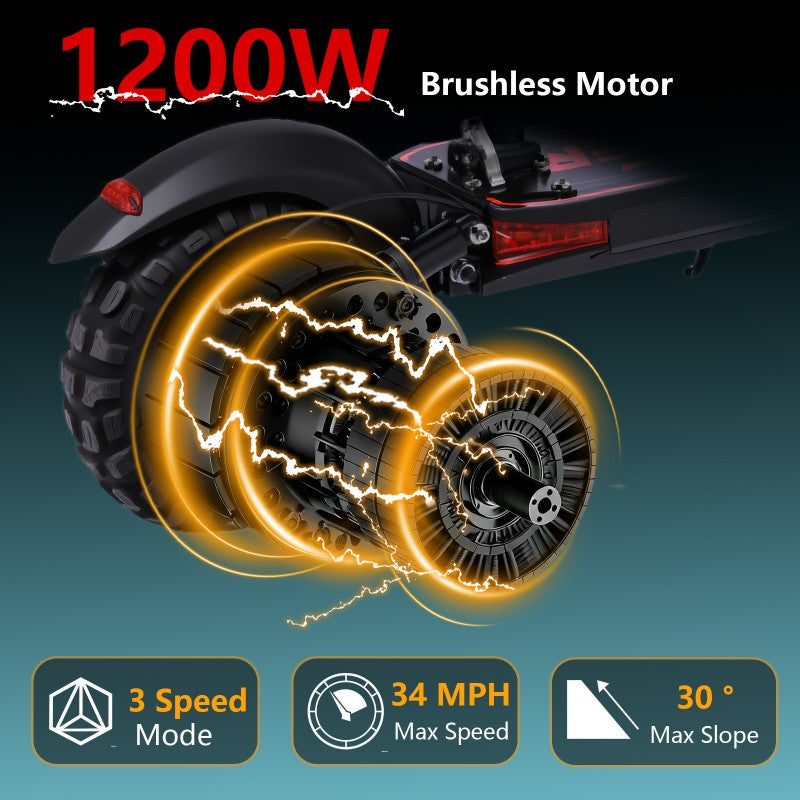 Anluosen D02 Pro E-Scooter: 1200W Dual-Suspension Off-Road Scooter, 55km/h- lymiu