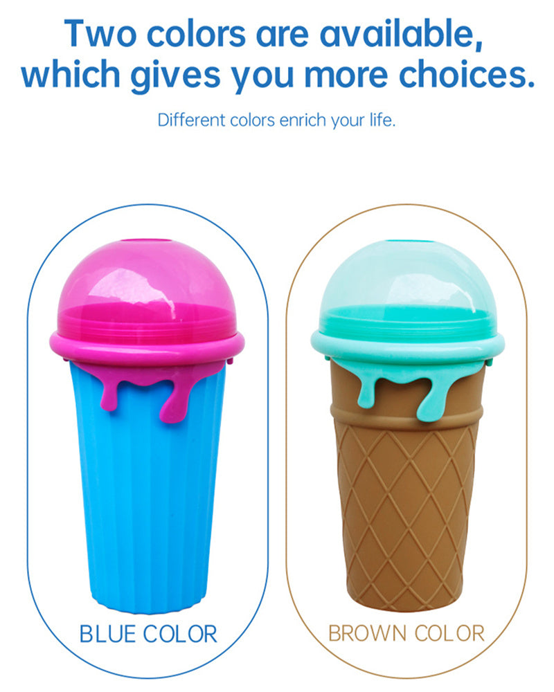 500ml Magic Slushy Maker Cup - Quick-Frozen Smoothie & Ice Cream Squeeze Bottle