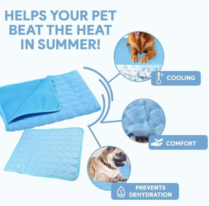 Breathable Pet Ice Silk Cooling Pad & Anti-Slip Summer Dog Bed Mat-lymiu