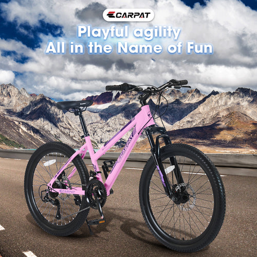 24-Inch 21-Speed Women's Mountain Bike, Dual Disc Brake-lymiu