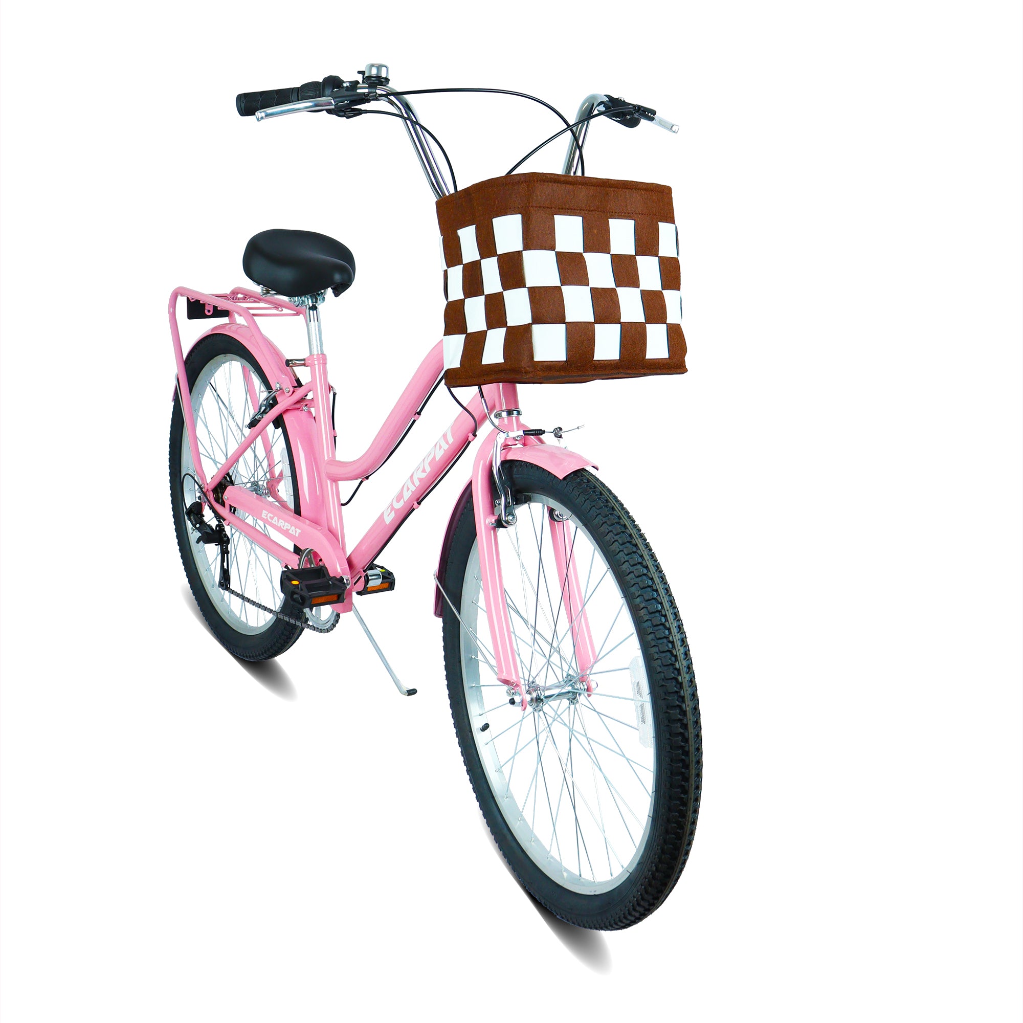 26-Inch 7-Speed City Commuter Bike, Basket & Lock-lymiu