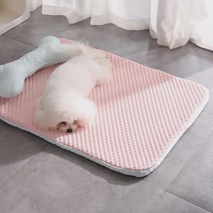 Breathable Cooling Pet Sleeping Mat - Soft Non-Slip Summer Dog Bed & Cat Kennel