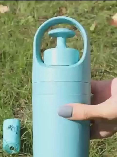 Portable Dog Pooper Scooper with Built-in Bag Dispenser - Eight-Claw Pet Waste Picker