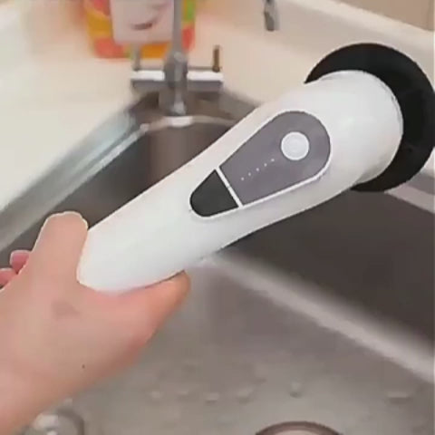 Cordless Electric Spin Scrubber - Adjustable Telescopic Cleaning Brush with 8 Heads-lymiu