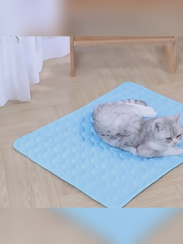 Breathable Pet Ice Silk Cooling Pad & Anti-Slip Summer Dog Bed Mat-lymiu