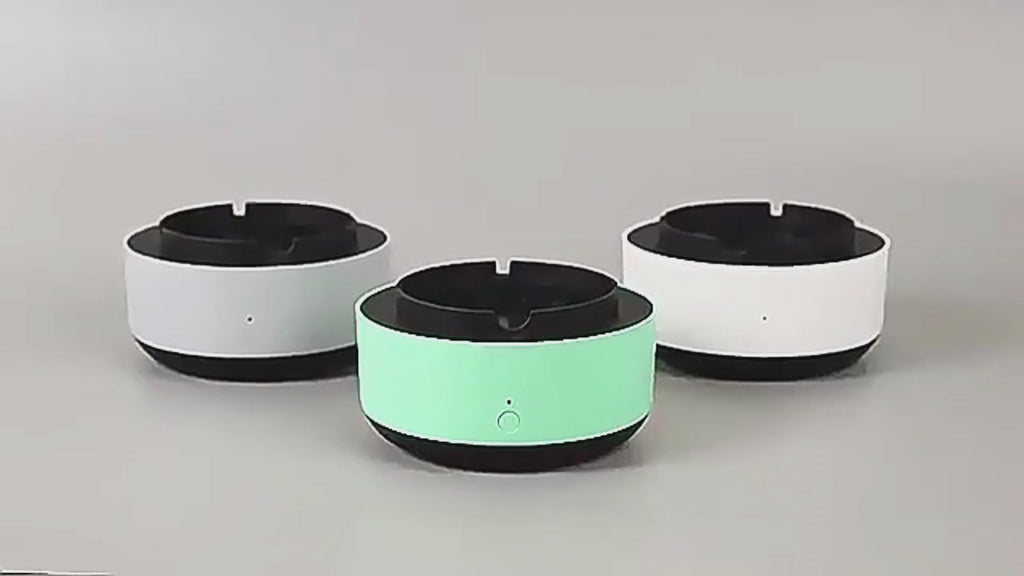 Automatic Smoke Purifying Ashtray - Portable Air Cleaner & Anion Odor Remover