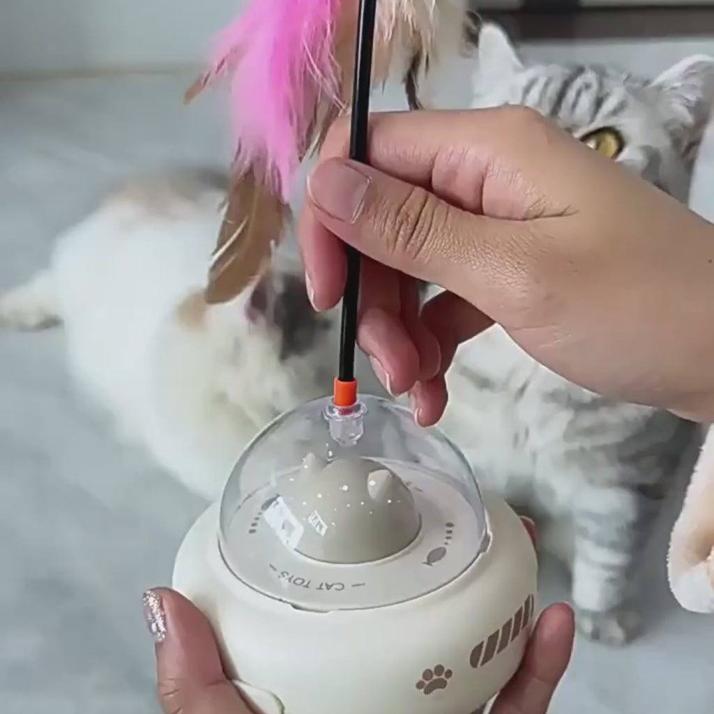 Smart Electric UFO Cat Toy | Interactive Feather Teaser & Pet Training Toy-lymiu