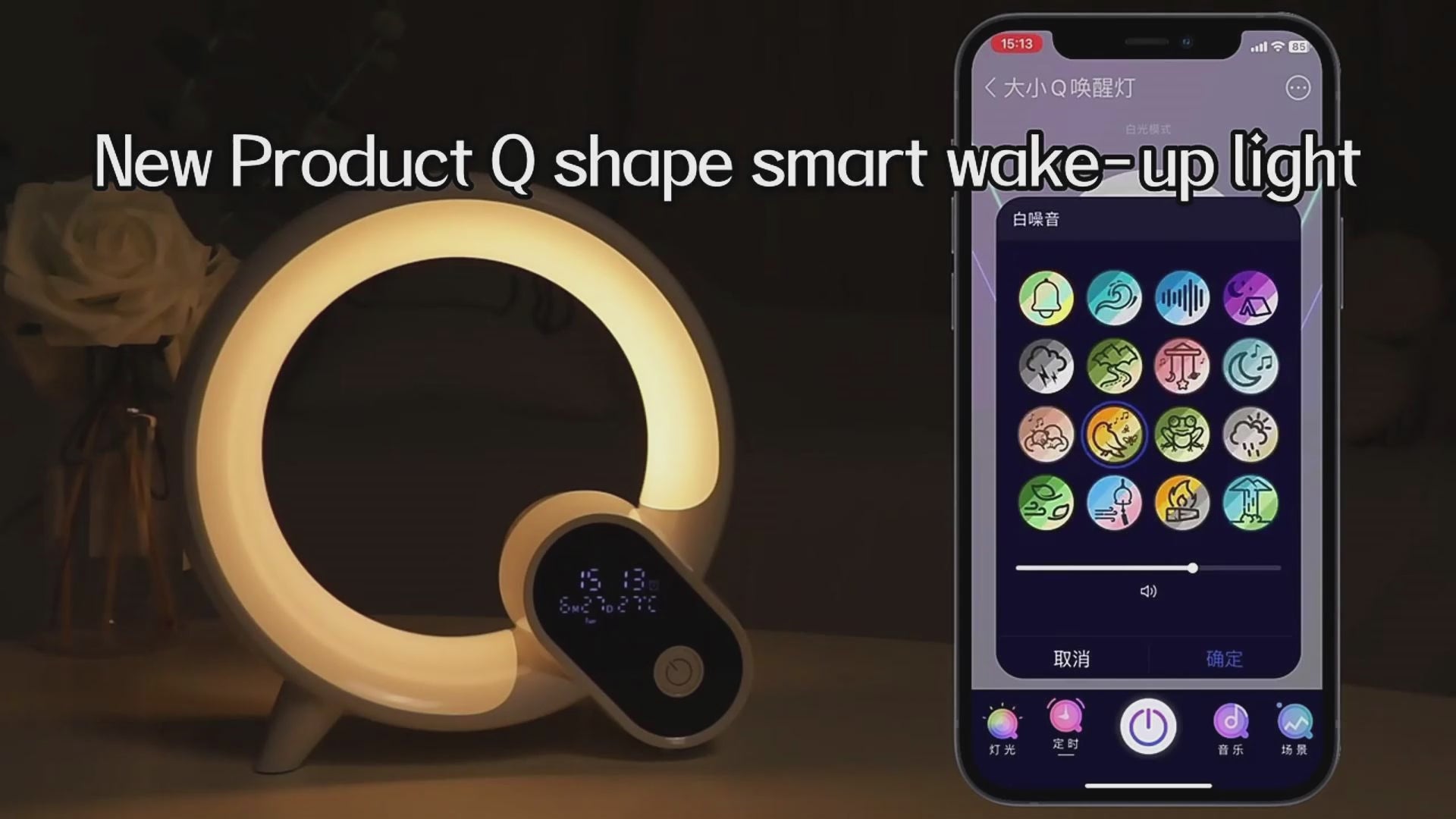 Creative Q Light Analog Sunrise Digital Display Alarm Clock & Bluetooth Audio | Lymiu